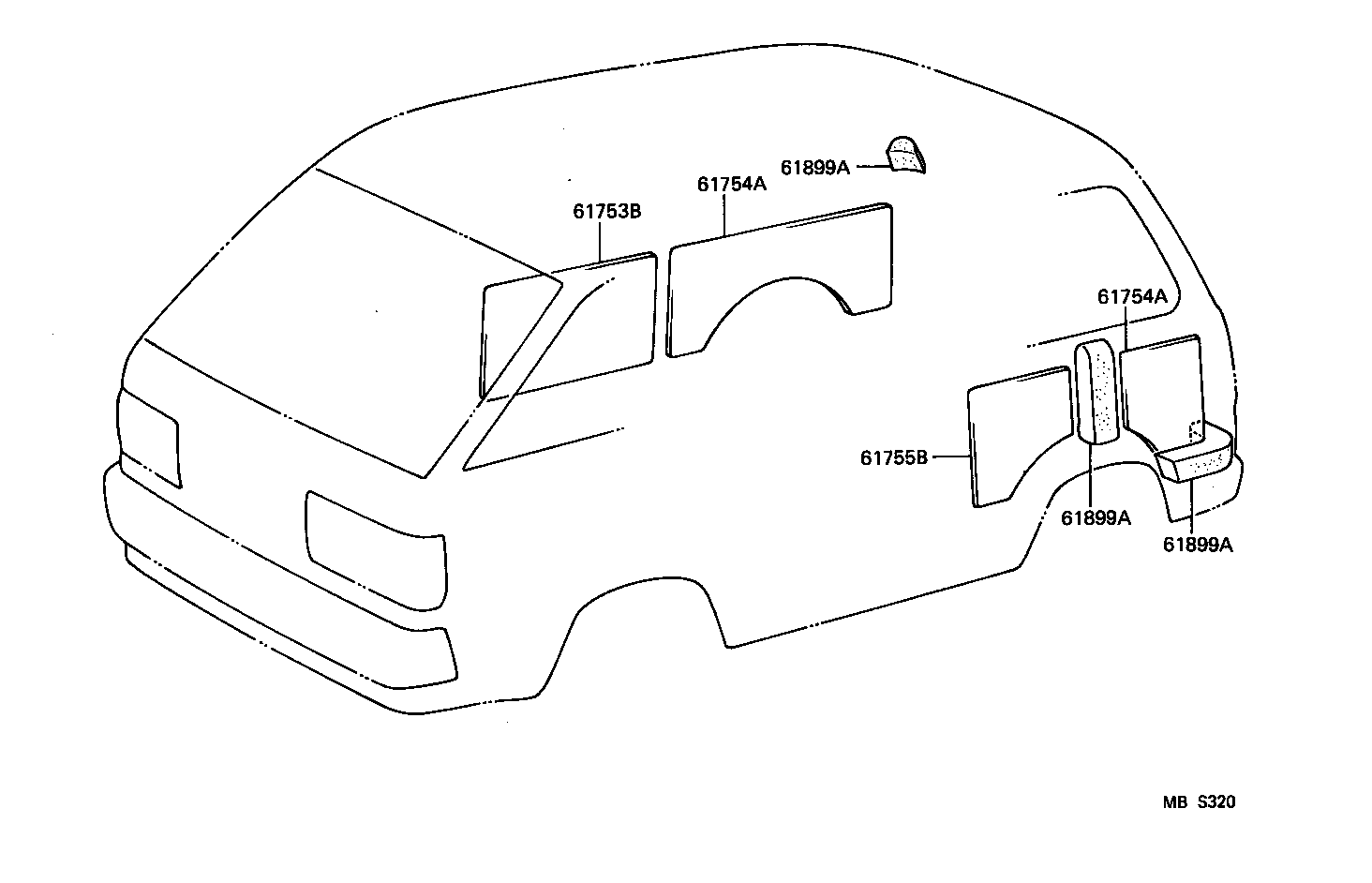 76604-95713 MUDGUARD SUB-ASSY, FRONT FENDER, LH product image