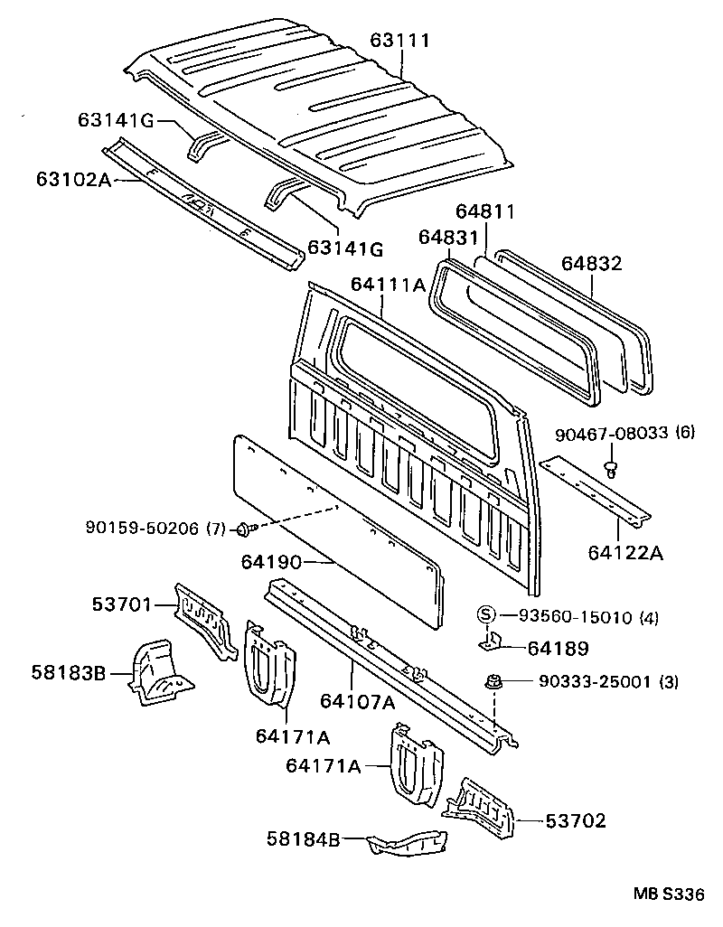 58184-95406 REINFORCEMENT, REAR MOUNTING, LH product image