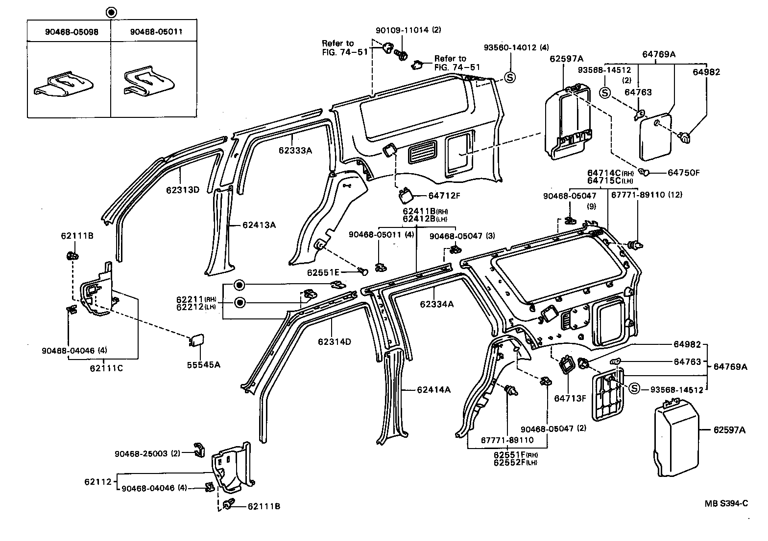 64713-89101-06 COVER, DECK SIDE TRIM, FRONT LH product image