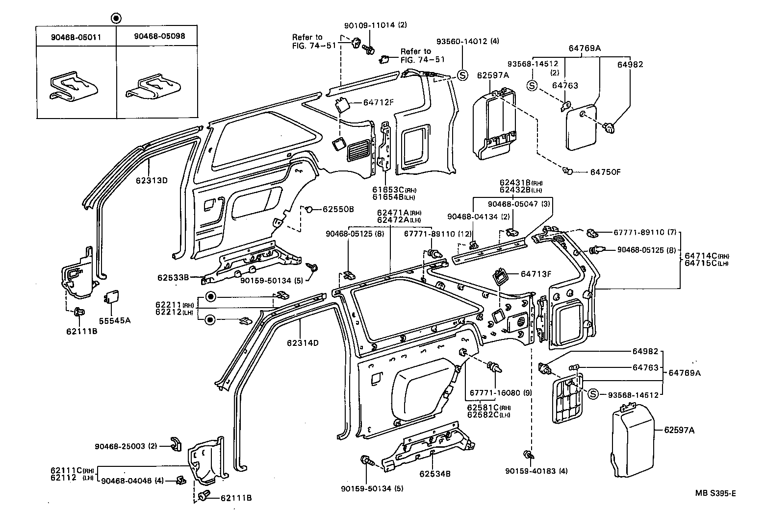 64713-89101-06 COVER, DECK SIDE TRIM, FRONT LH product image