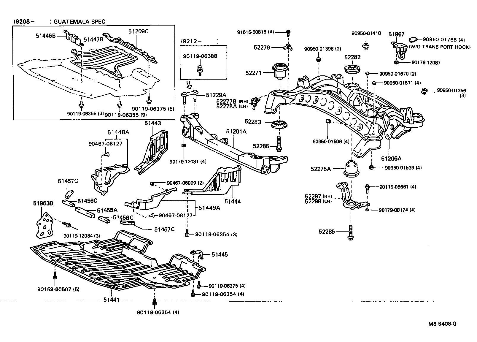 Toyota 51455-50010 SEAL, ENGINE UNDER COVER, NO.1