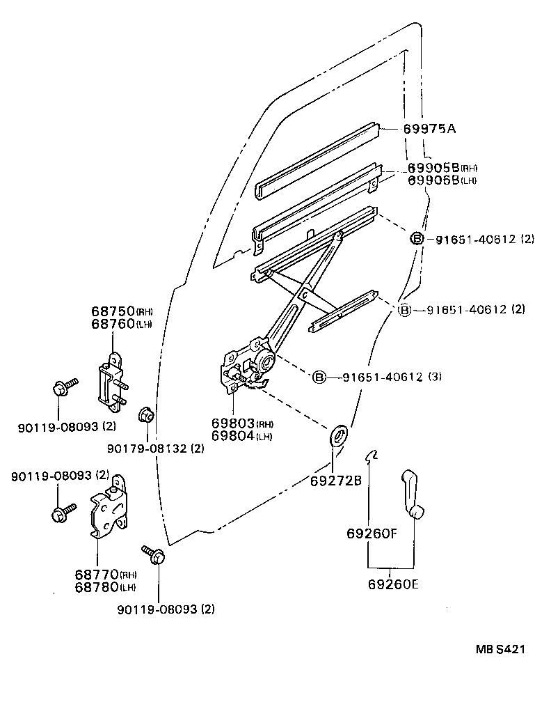 69971-89110 FILLER, REAR DOOR GLASS CHANNEL product image