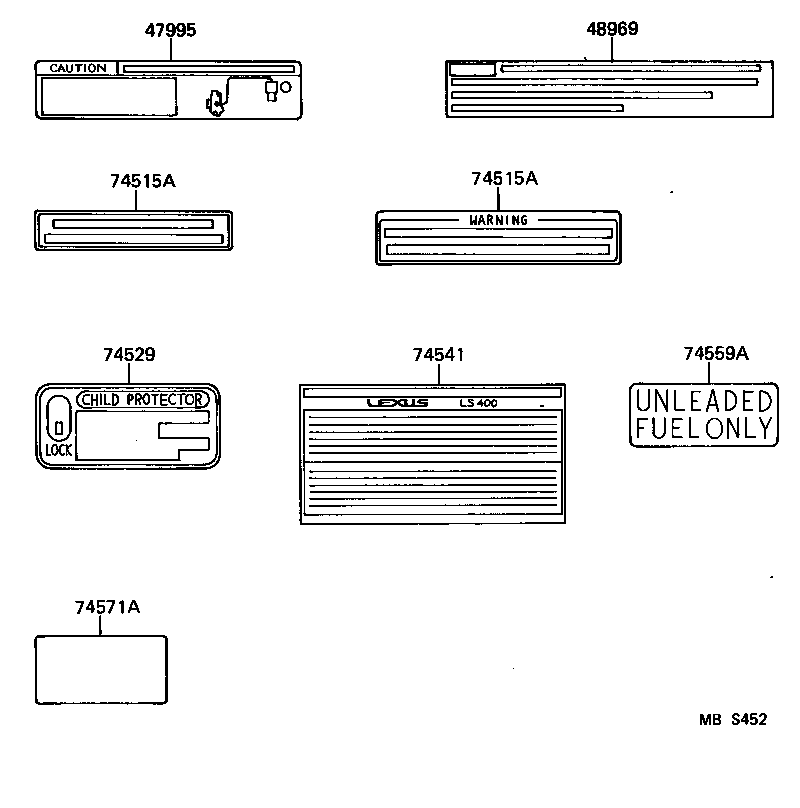 48969-50010 LABEL, JACK UP CAUTION product image
