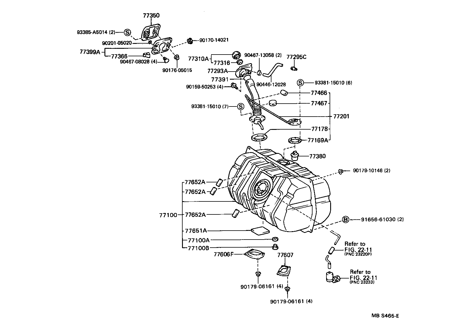 Toyota 77001-50020 TANK ASSY, FUEL
