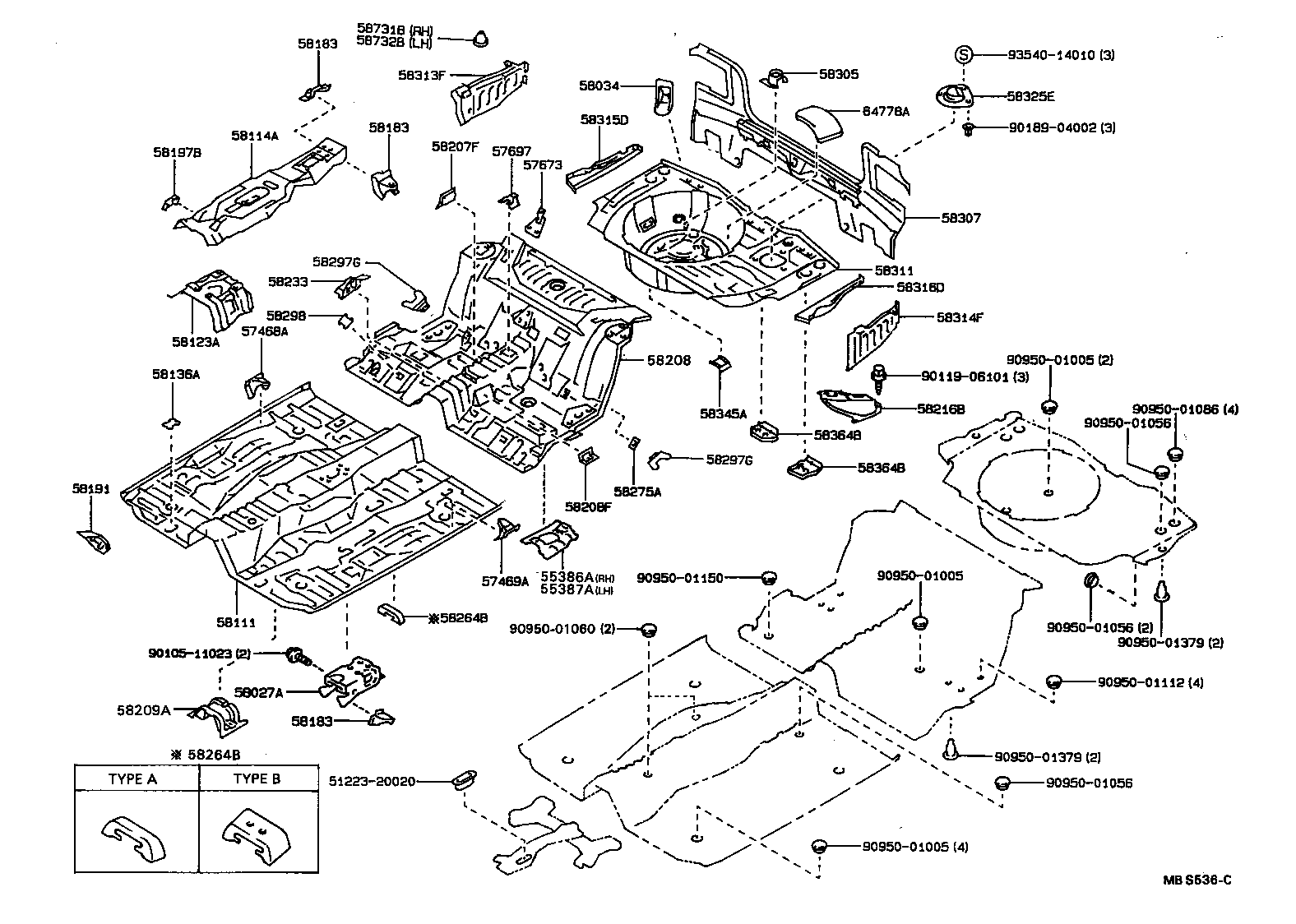57672-12020 BRACKET, REAR SEAT BACK HINGE MOUNTING product image