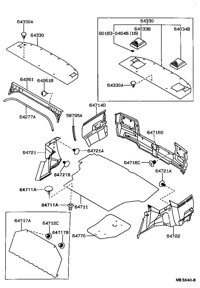 90467-07104-03 COVER, LUGGAGE COMPARTMENT TRIM, NO.1 product image