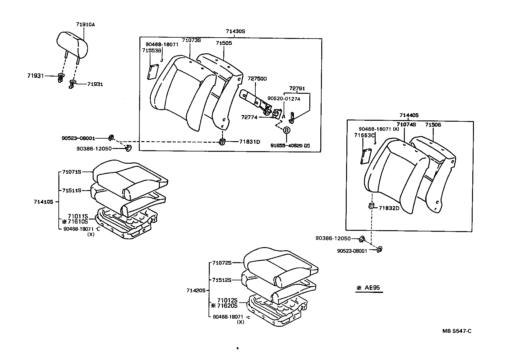 71410-1H600 CUSHION ASSY, FRONT SEAT, RH(FOR SEPARATE TYPE) product image