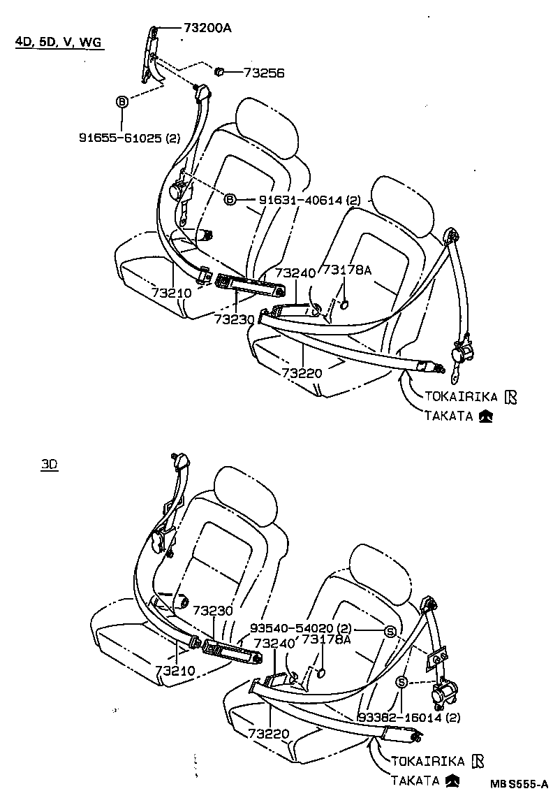 73210-12650-05 BELT ASSY, FRONT SEAT OUTER, RH product image