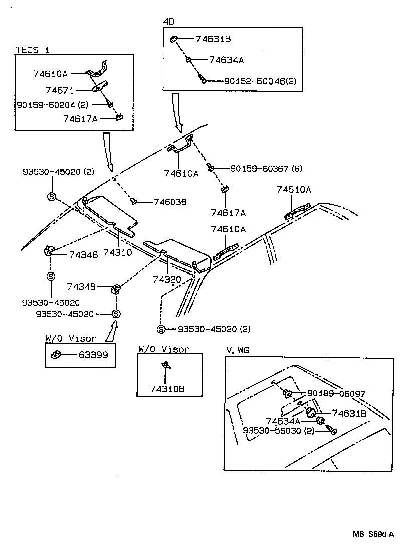 74310-12830-03 VISOR ASSY, RH product image