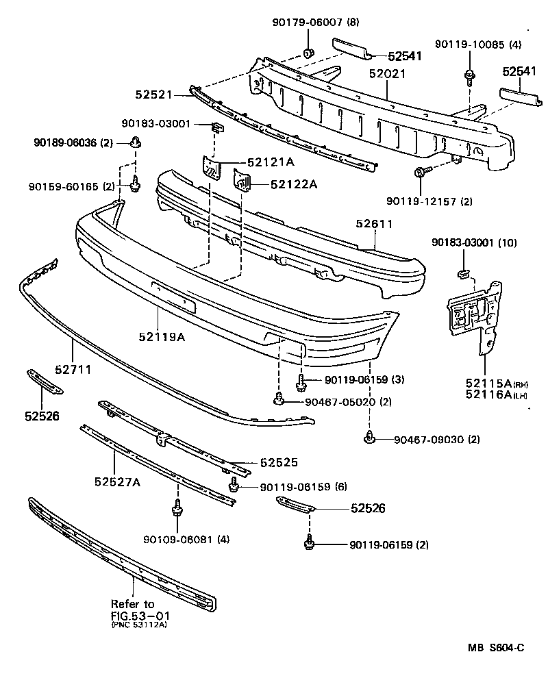 52541-32010 PROTECTOR, FRONT BUMPER product image