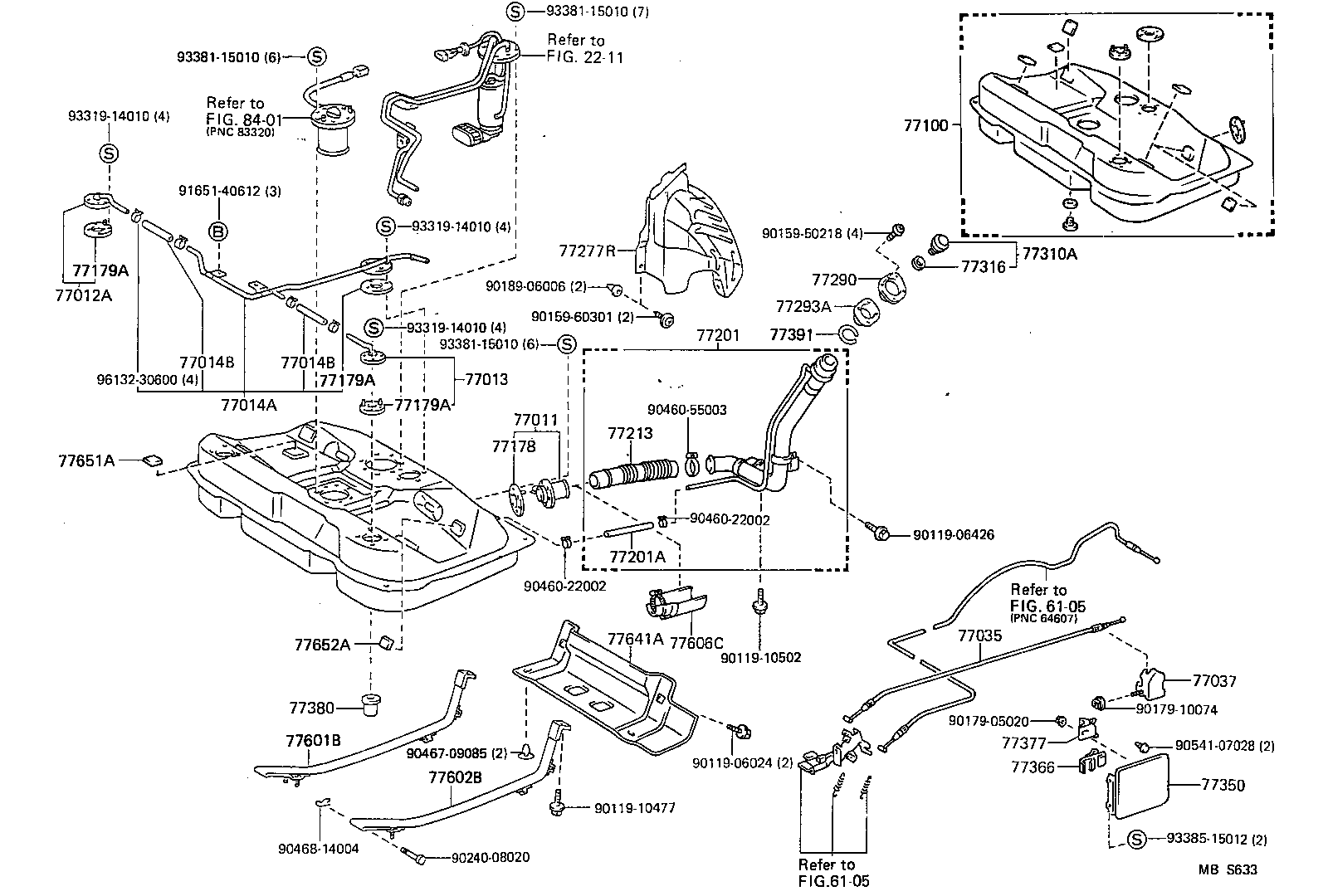 77035-32110 CABLE SUB-ASSY, FUEL LID LOCK CONTROL product image