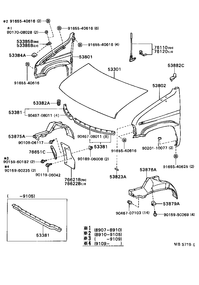 53801-90P80 FENDER SUB-ASSY, FRONT RH product image