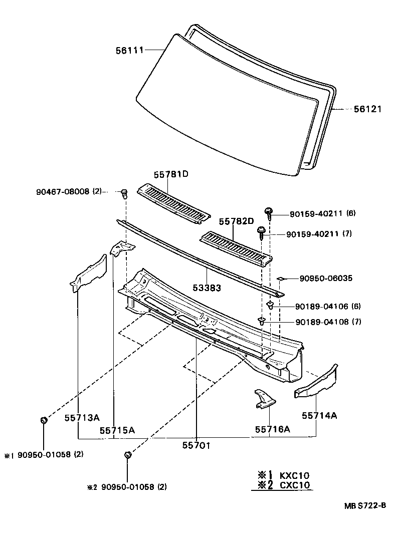53383-90P81 SEAL, HOOD TO COWL TOP product image
