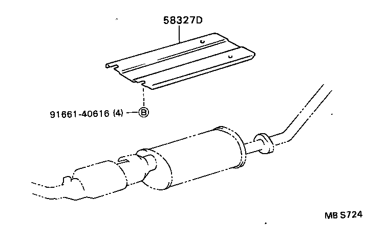 58327-90P80 INSULATOR, MAIN MUFFLER HEAT, UPPER product image