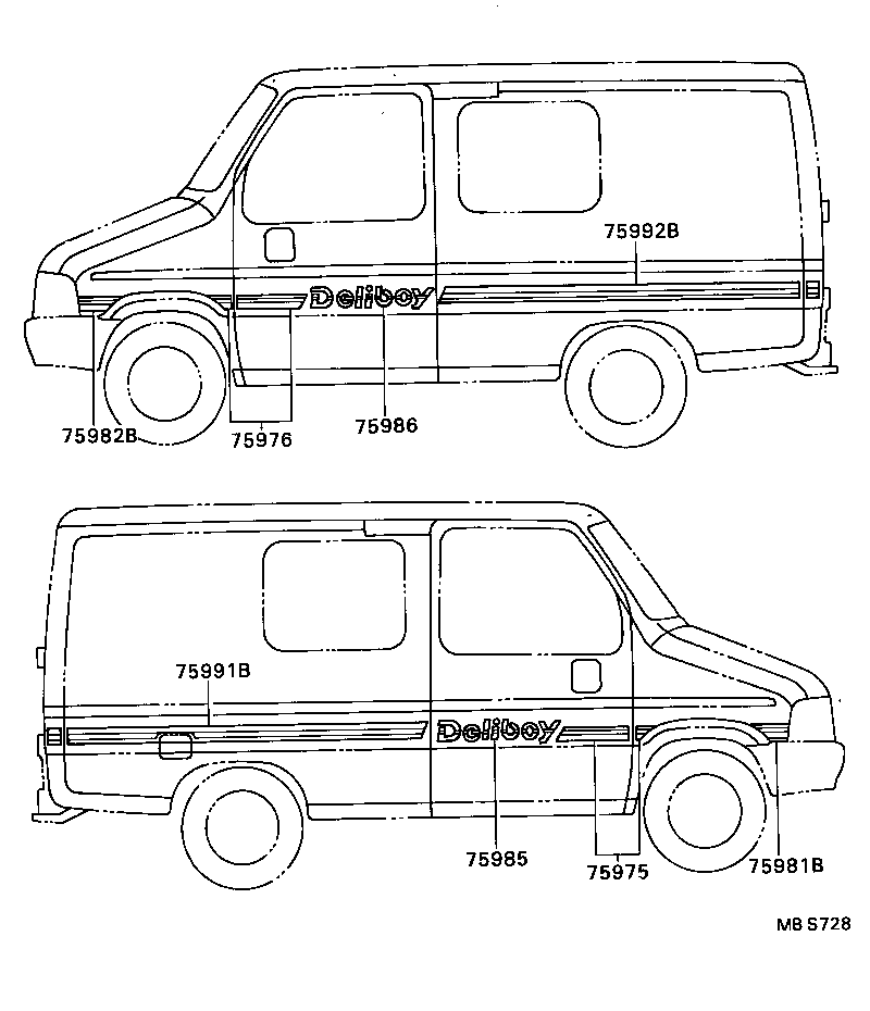75981-90P80 STRIPE, FENDER, RH product image