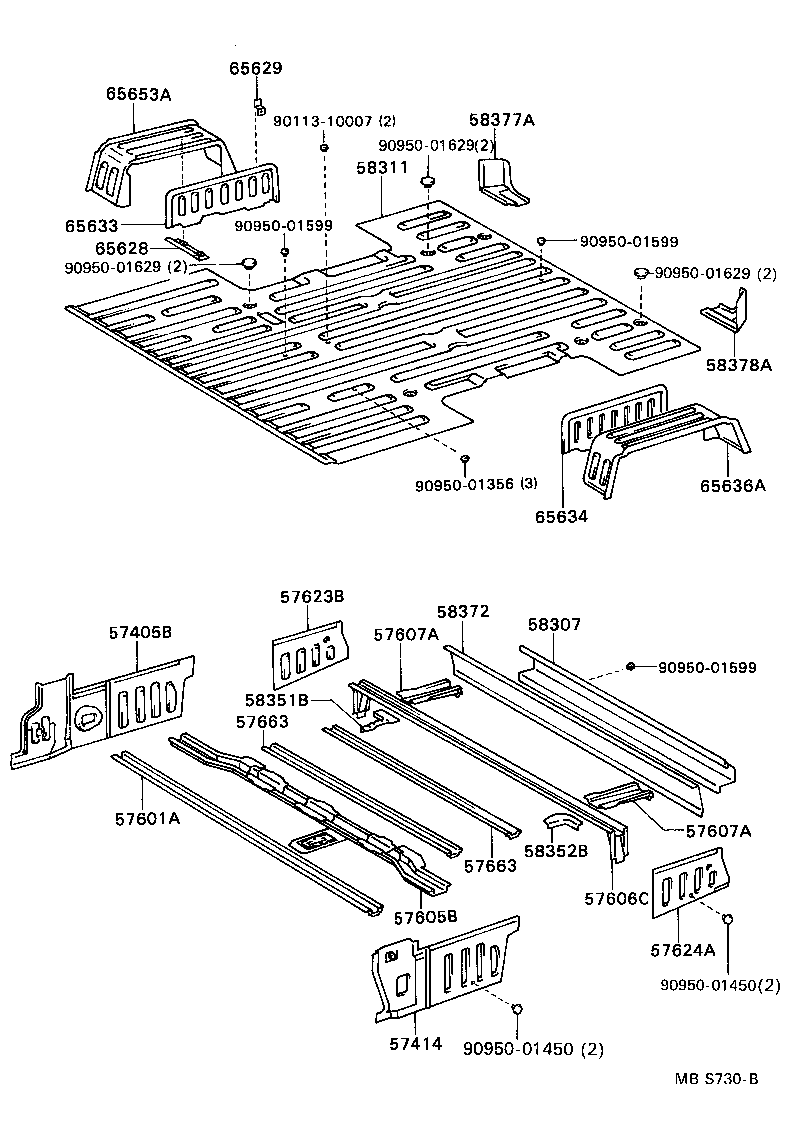 58307-90P80 PANEL SUB-ASSY, BODY LOWER BACK product image