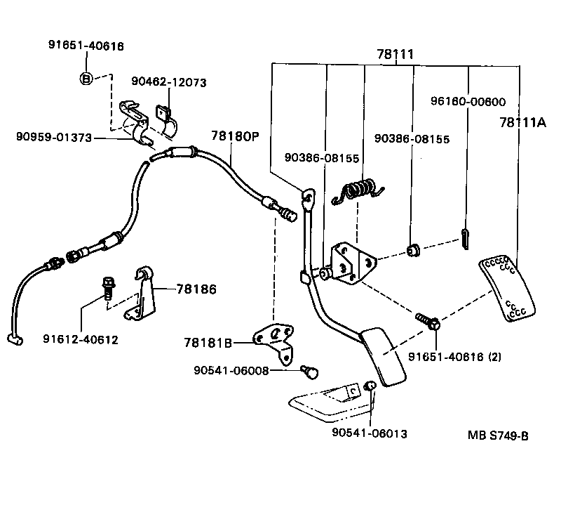 78181-95189 STOPPER, ACCELERATOR IDLE ADJUSTING product image