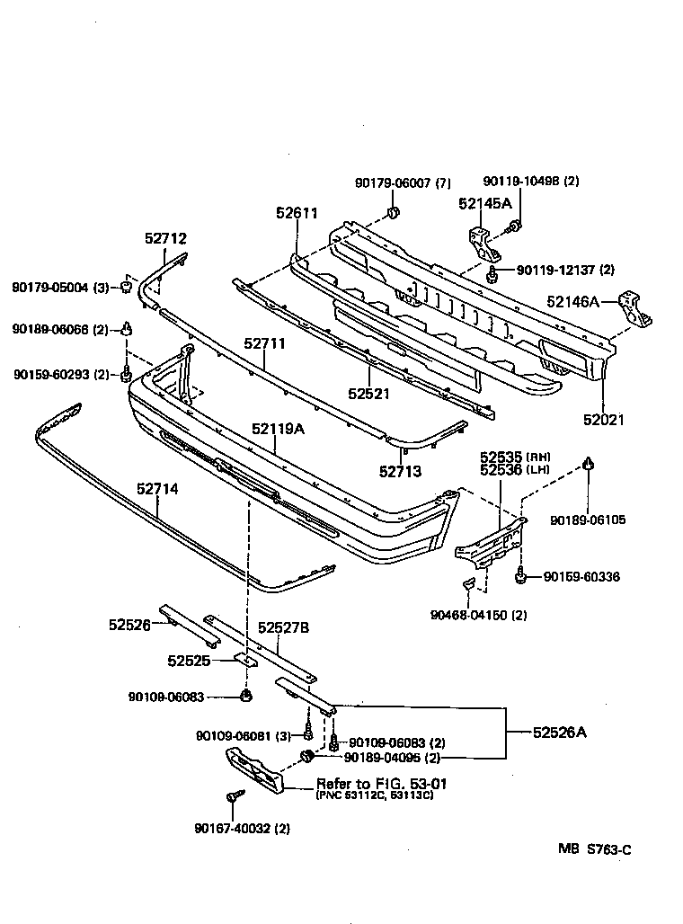 52712-30040 MOULDING, FRONT BUMPER SIDE, RH product image