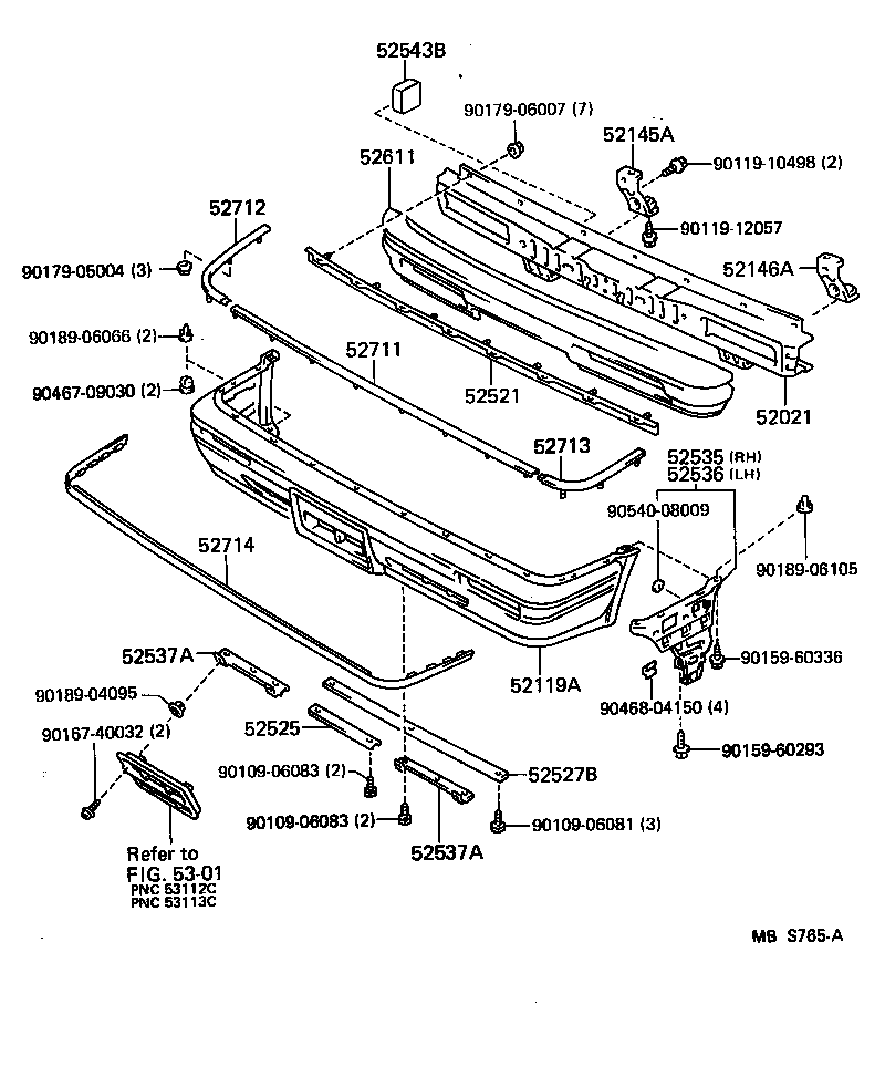 52021-30100 REINFORCEMENT SUB-ASSY, FRONT BUMPER product image