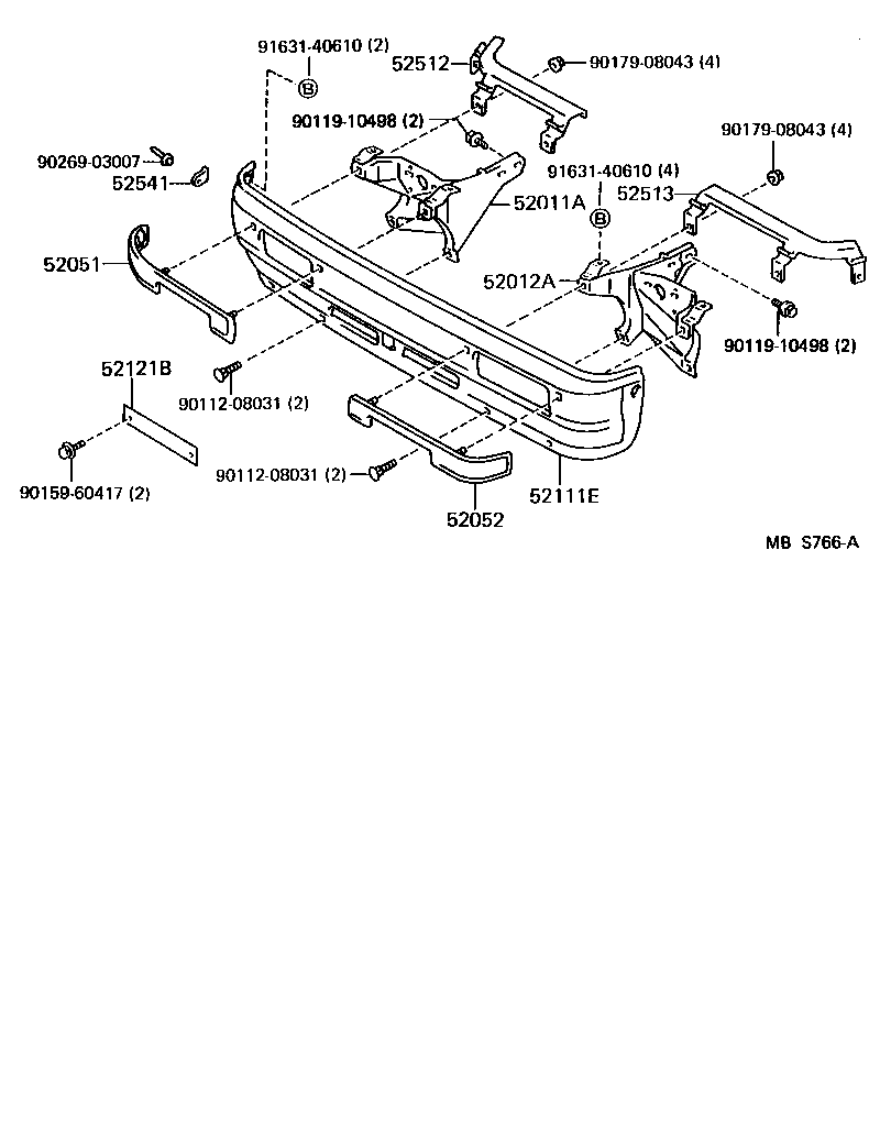 52021-30100 REINFORCEMENT SUB-ASSY, FRONT BUMPER product image