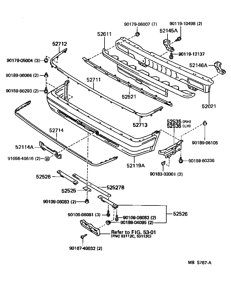 52021-30100 REINFORCEMENT SUB-ASSY, FRONT BUMPER product image