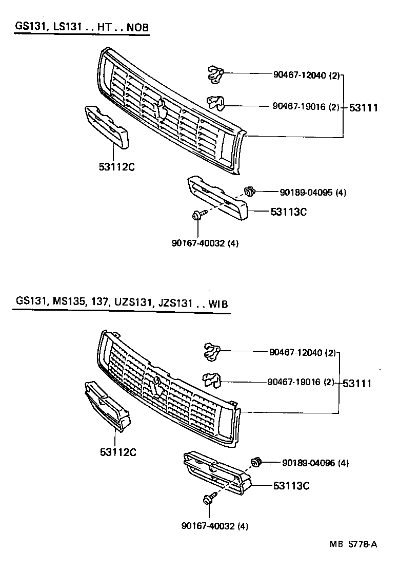 53132-30230 DOOR, HEADLAMP, UPPER LH product image