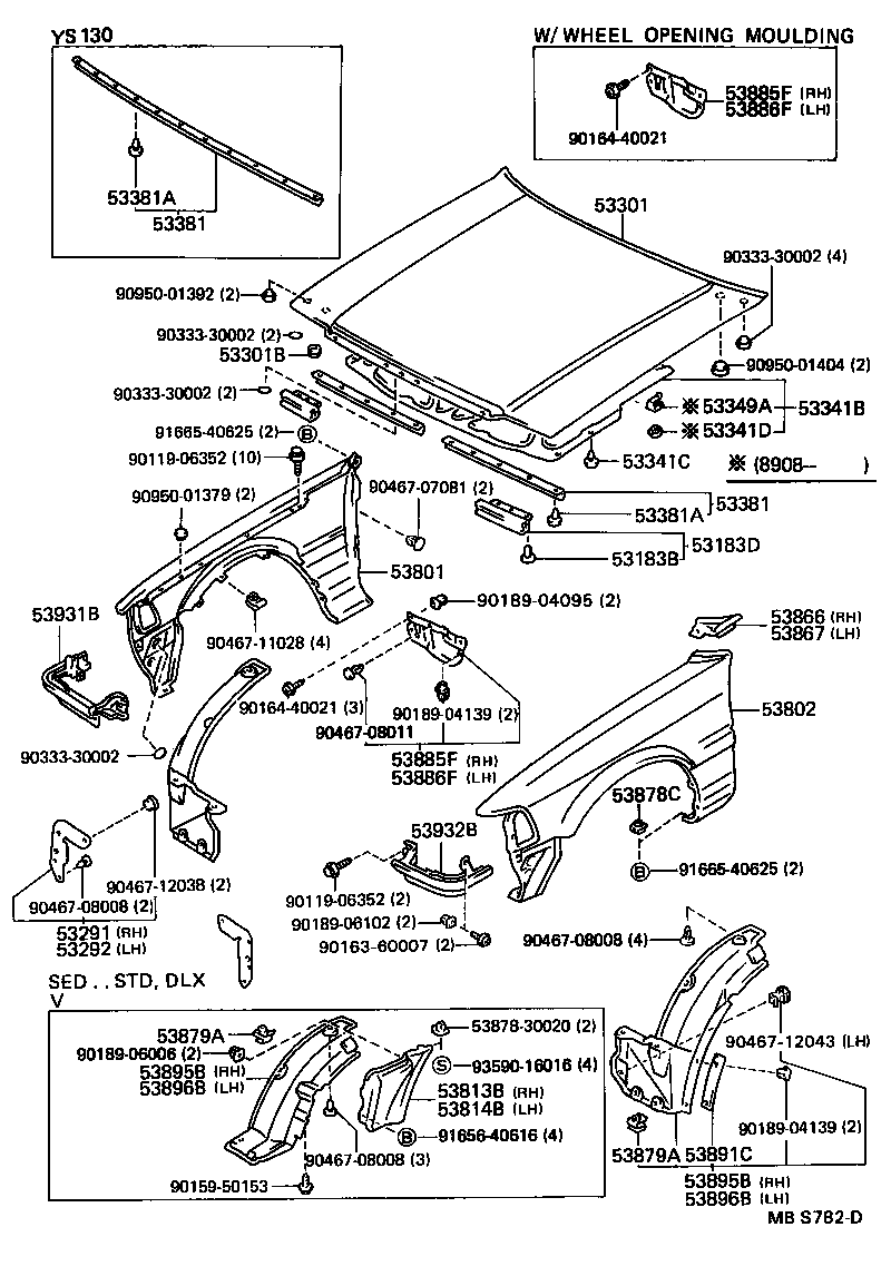 53801-3A620 FENDER SUB-ASSY, FRONT RH product image