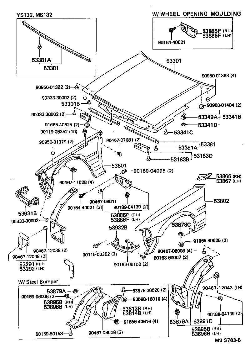 53801-3A680 FENDER SUB-ASSY, FRONT RH product image