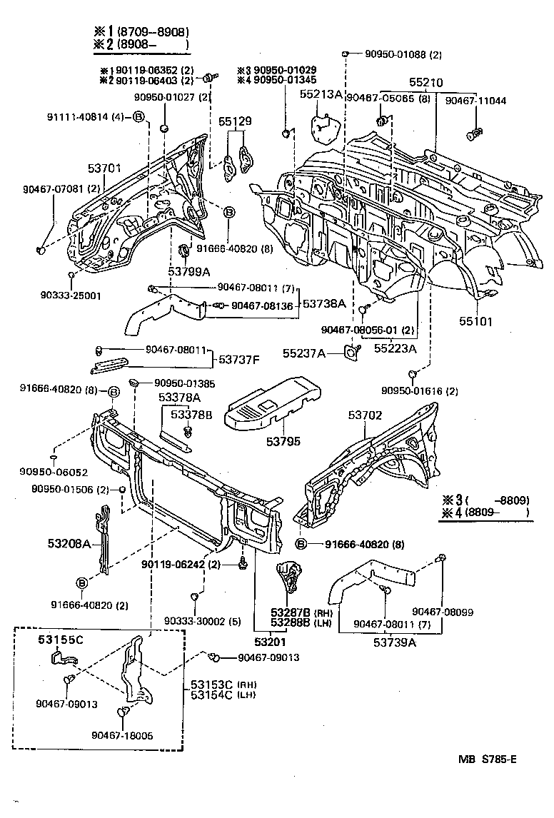 53702-30711 APRON SUB-ASSY, FRONT FENDER, LH product image