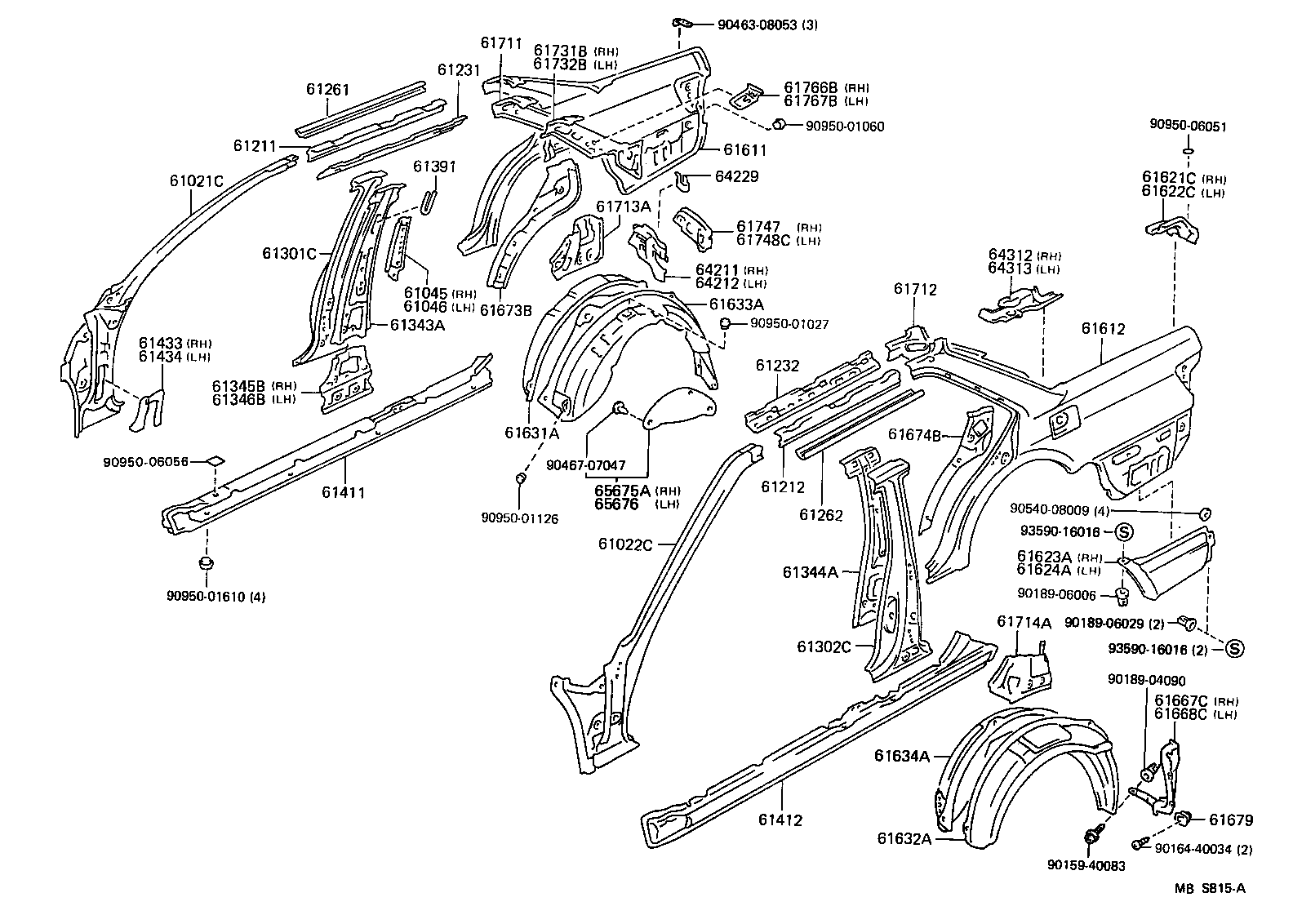 61601-30918 PANEL, QUARTER, RH product image