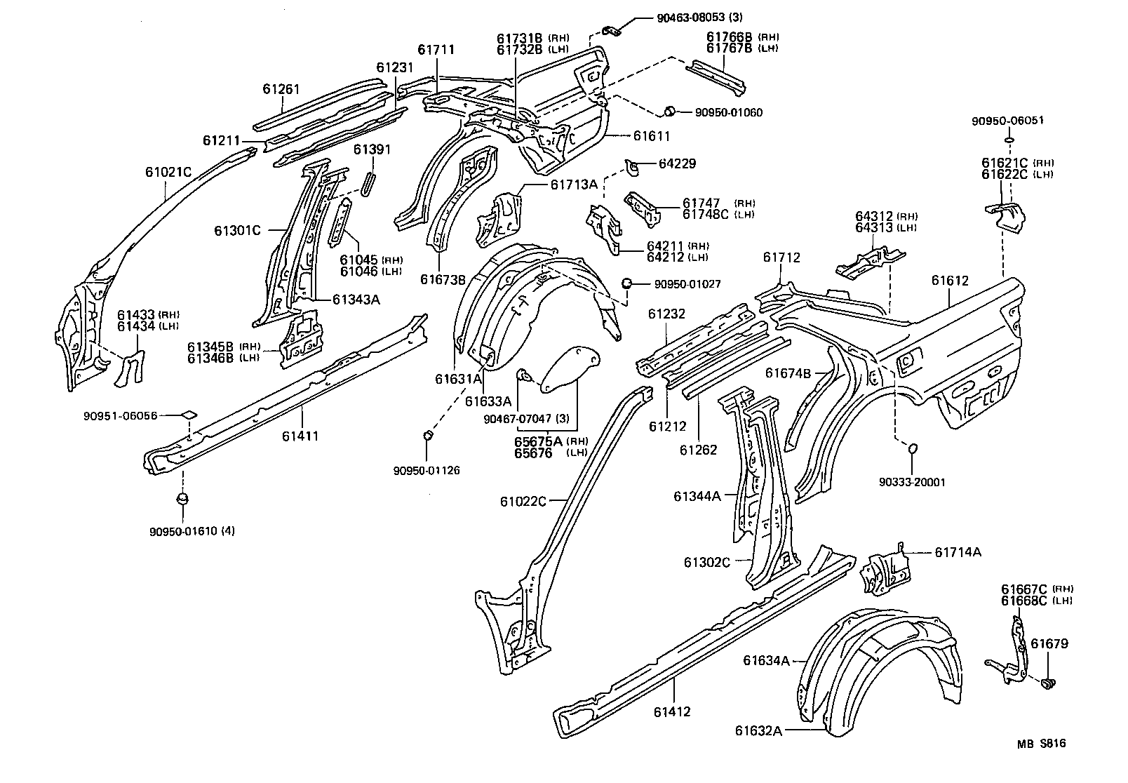 61601-30918 PANEL, QUARTER, RH product image