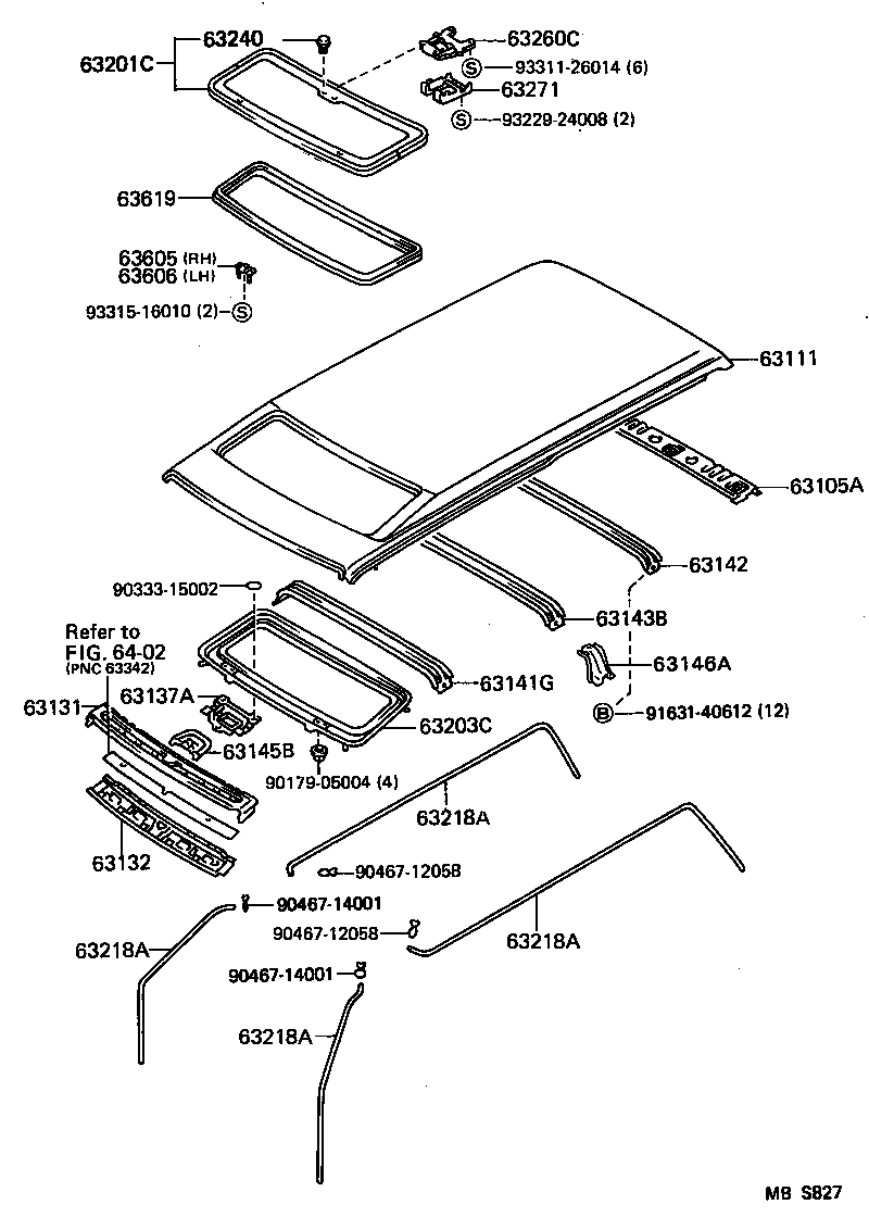 63111-30200 PANEL, ROOF product image