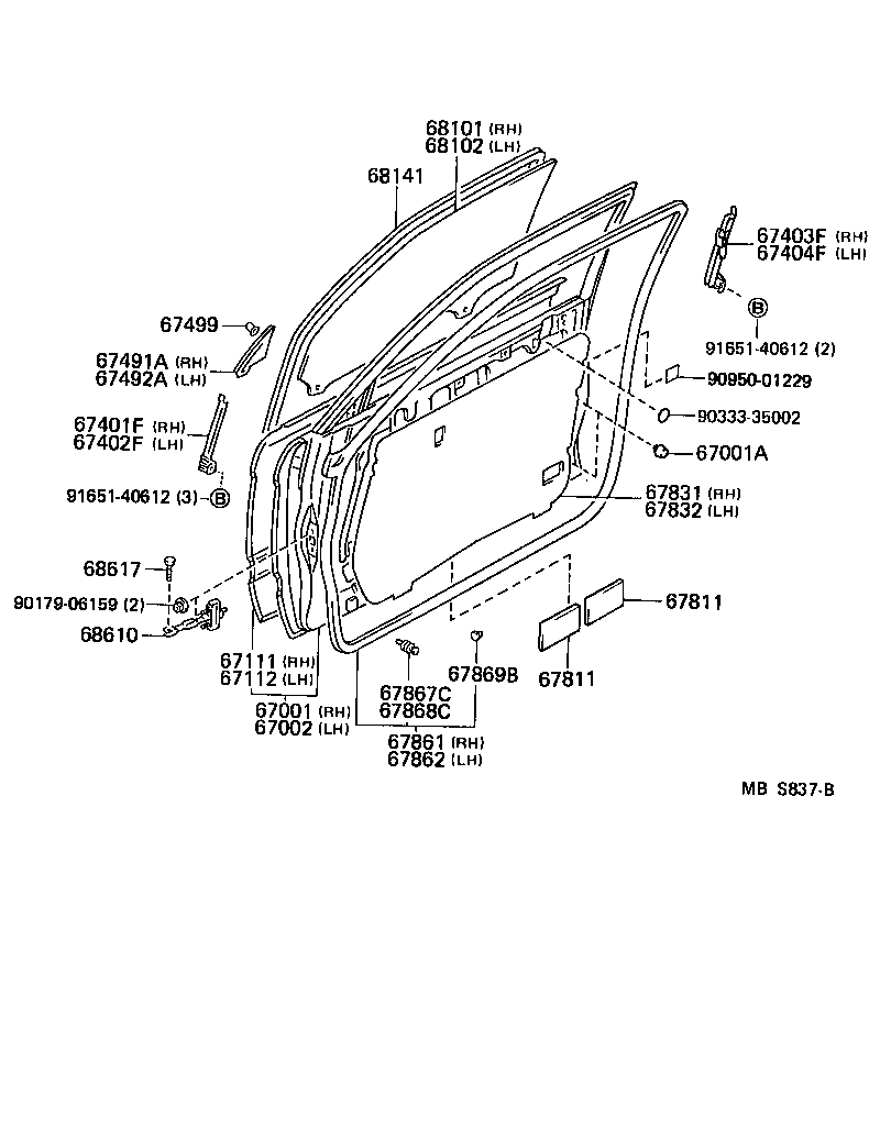 67112-30906 PANEL, FRONT DOOR, OUTER LH product image