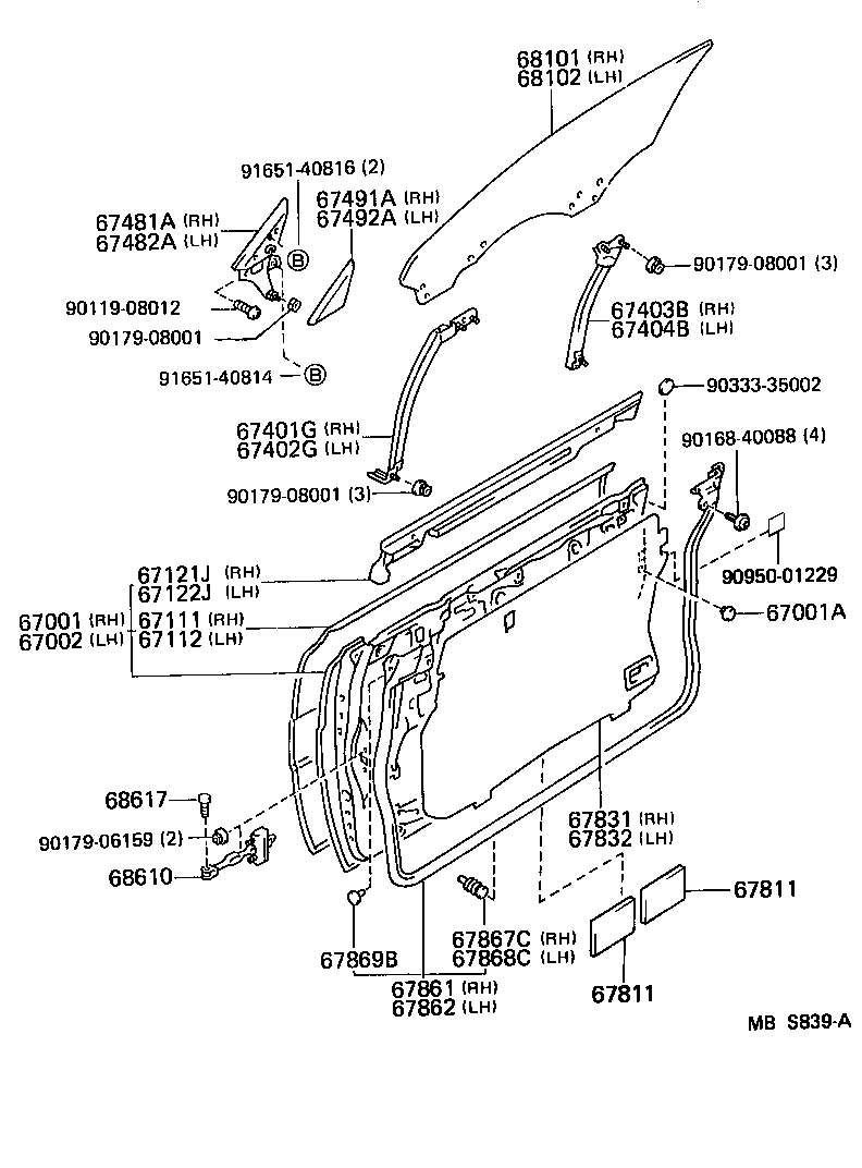 67112-30906 PANEL, FRONT DOOR, OUTER LH product image