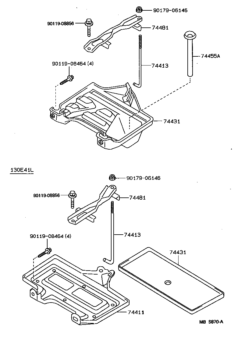 74431-30100 TRAY, BATTERY product image