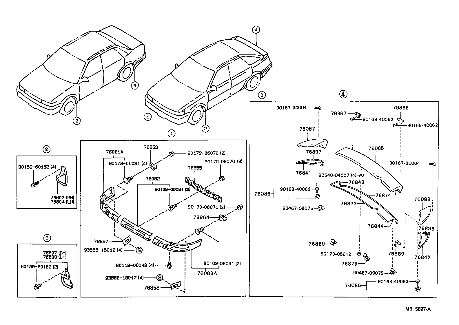 76087-12901 SPOILER SUB-ASSY, REAR NO.1 product image