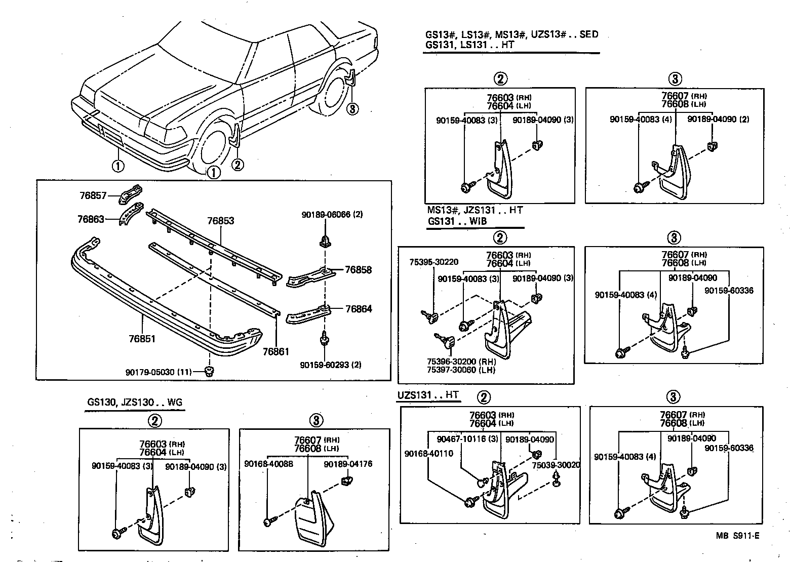 76853-30020 RETAINER, FRONT SPOILER, UPPER RH product image
