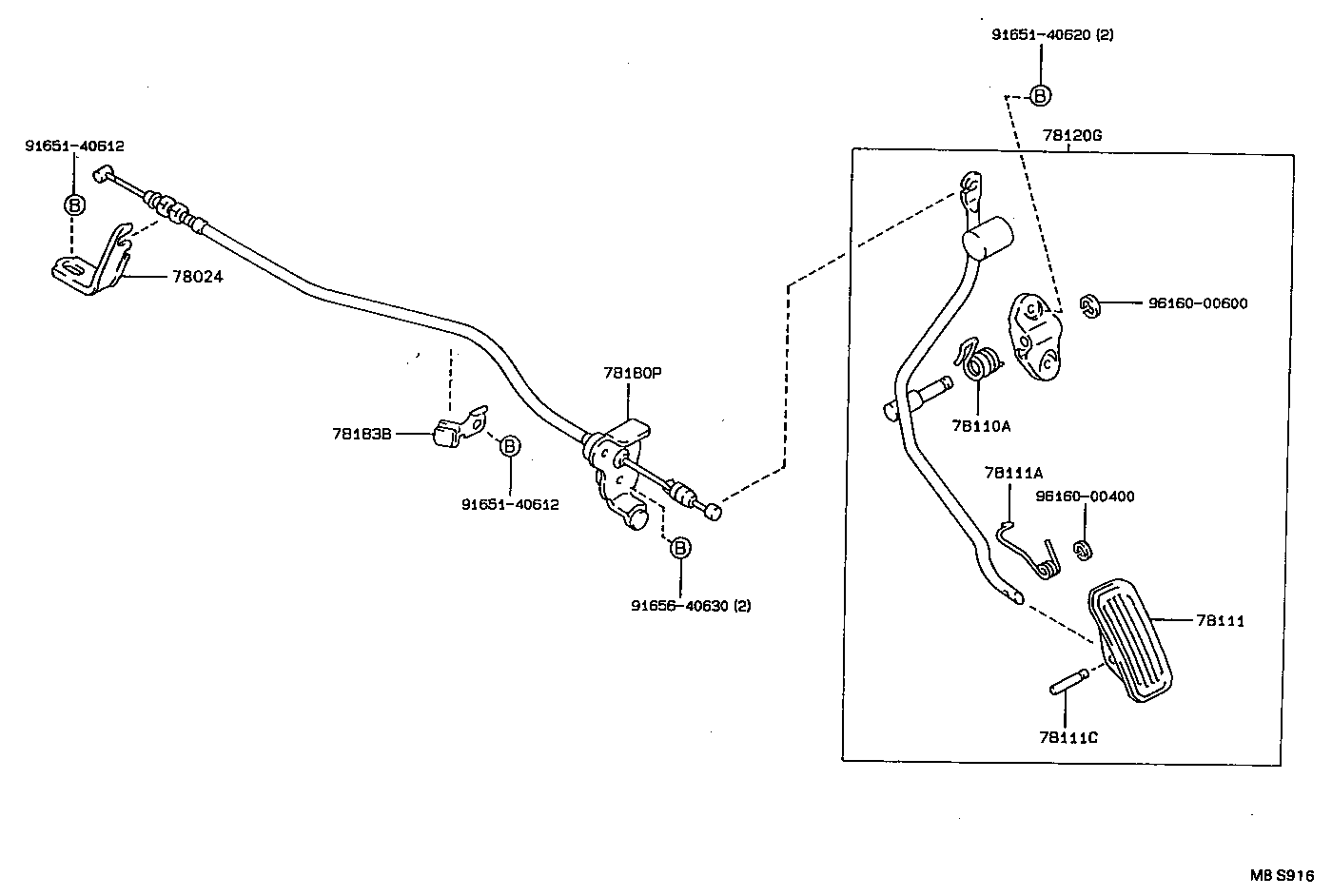 78180-1A101 CABLE ASSY, ACCELERATOR CONTROL product image