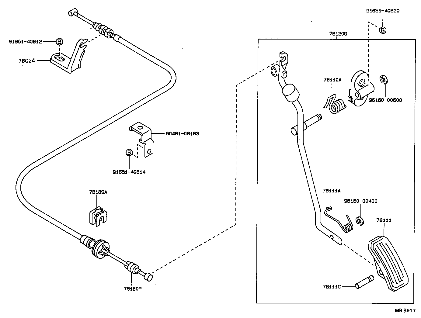 78180-1A101 CABLE ASSY, ACCELERATOR CONTROL product image