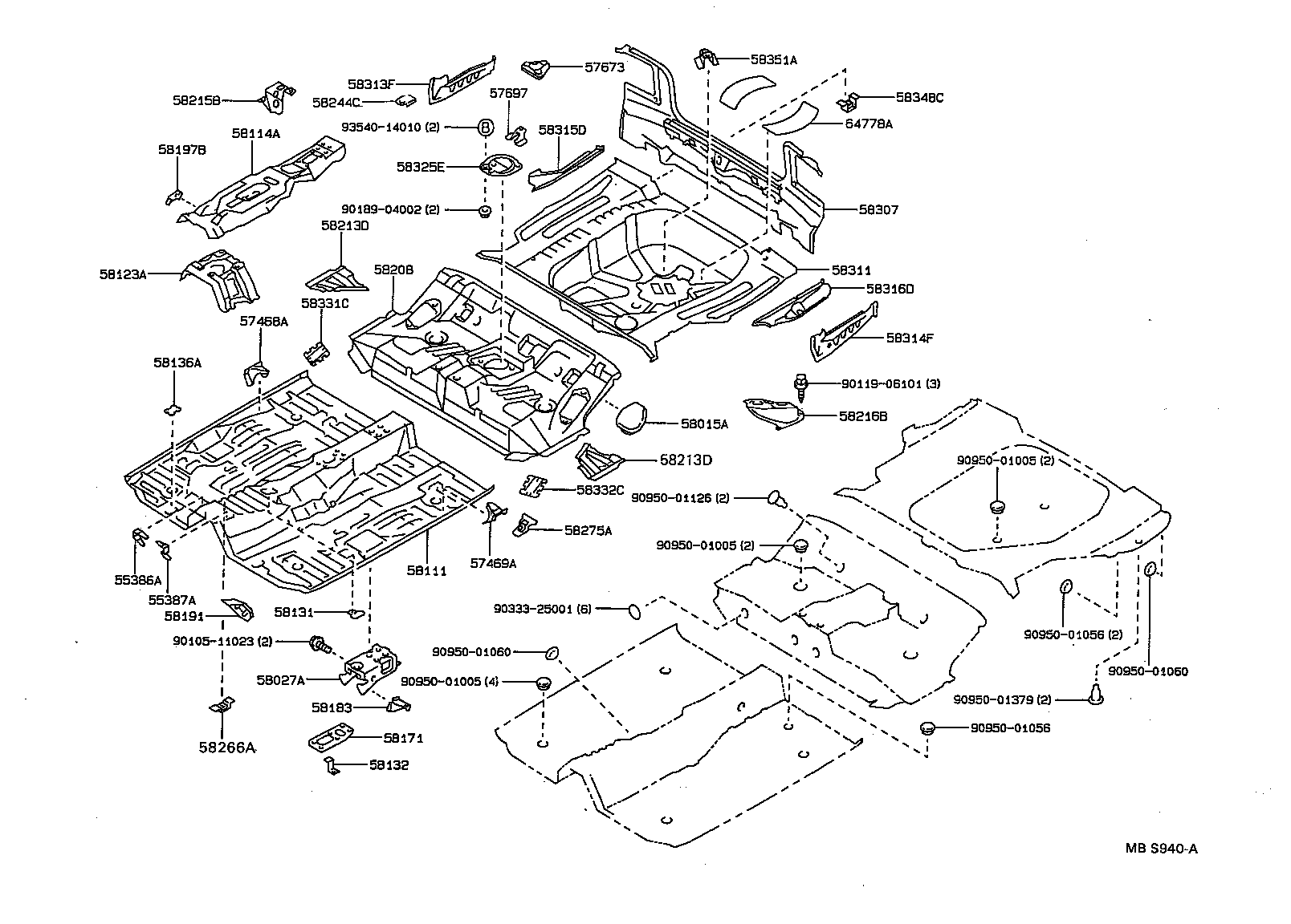 Toyota 58325-12060 COVER, REAR FLOOR SERVICE HOLE