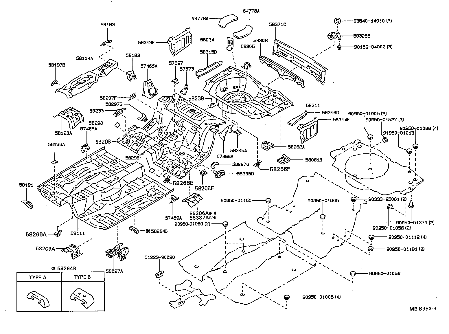 58307-1A201 PANEL SUB-ASSY, BODY LOWER BACK product image