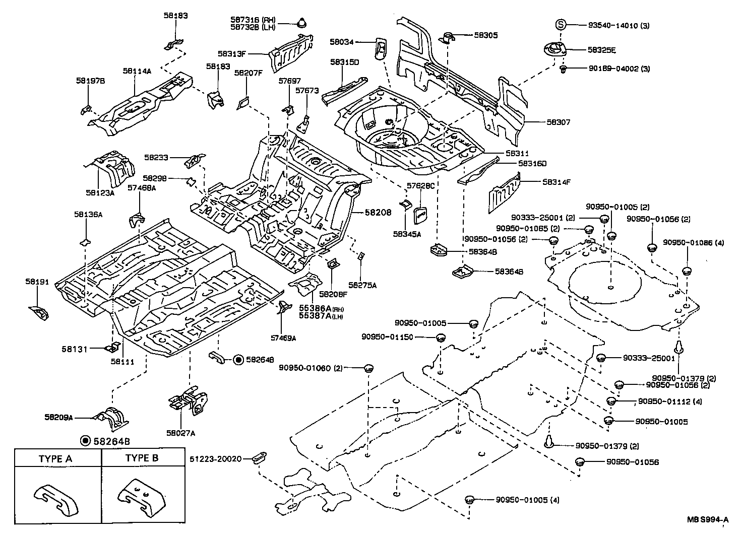 58062-12020 BRACKET SUB-ASSY, FUEL TANK MOUNTING, REAR product image