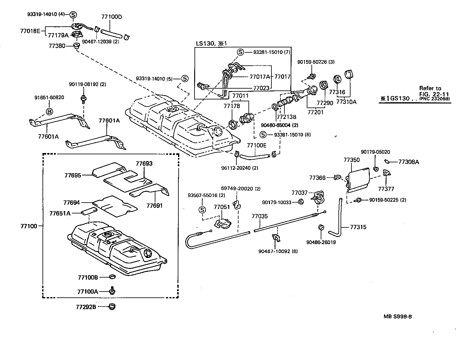 77017-30160 TUBE SUB-ASSY, FUEL AND EVAPORATION VENT product image