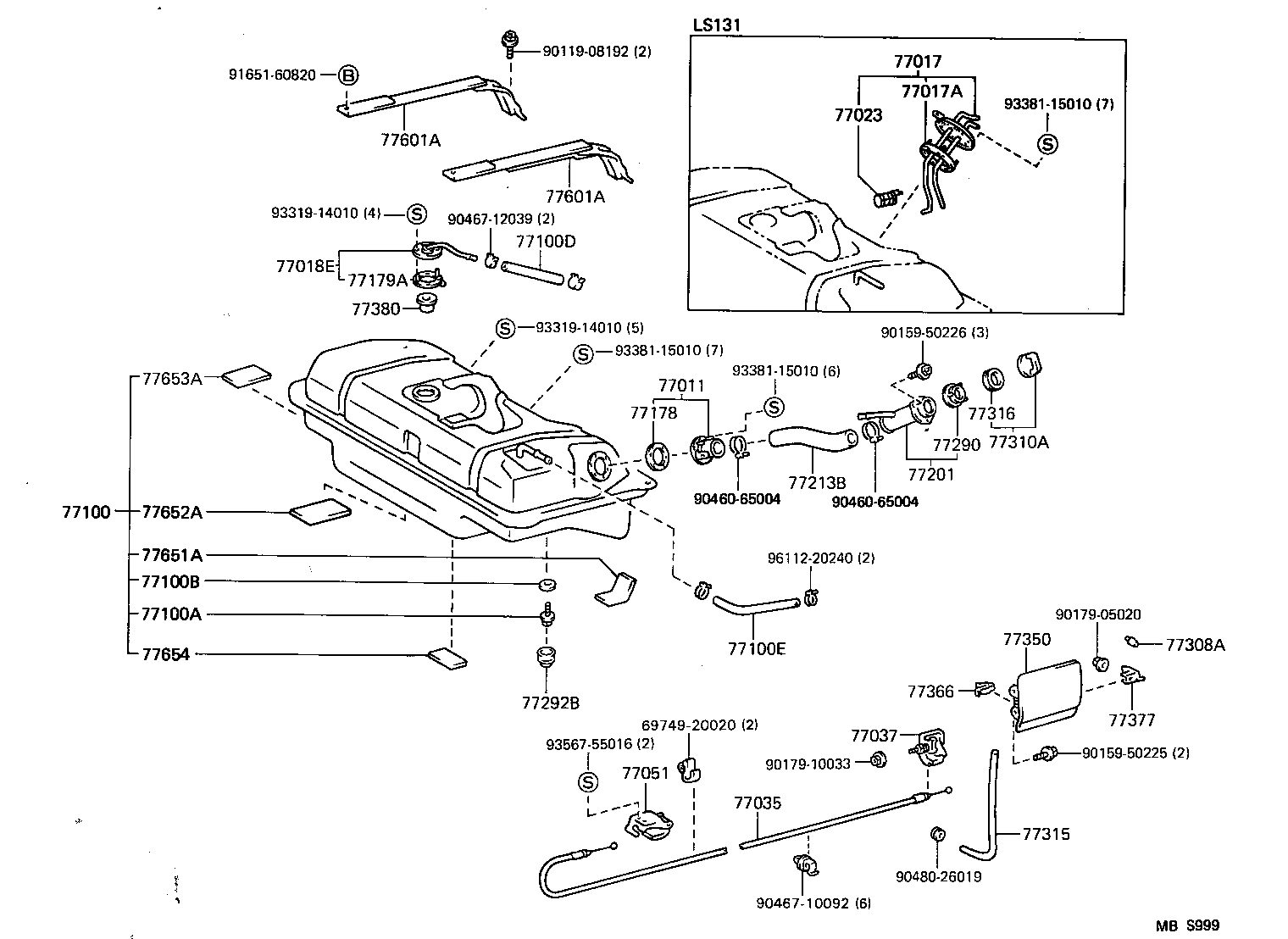 77017-30160 TUBE SUB-ASSY, FUEL AND EVAPORATION VENT product image