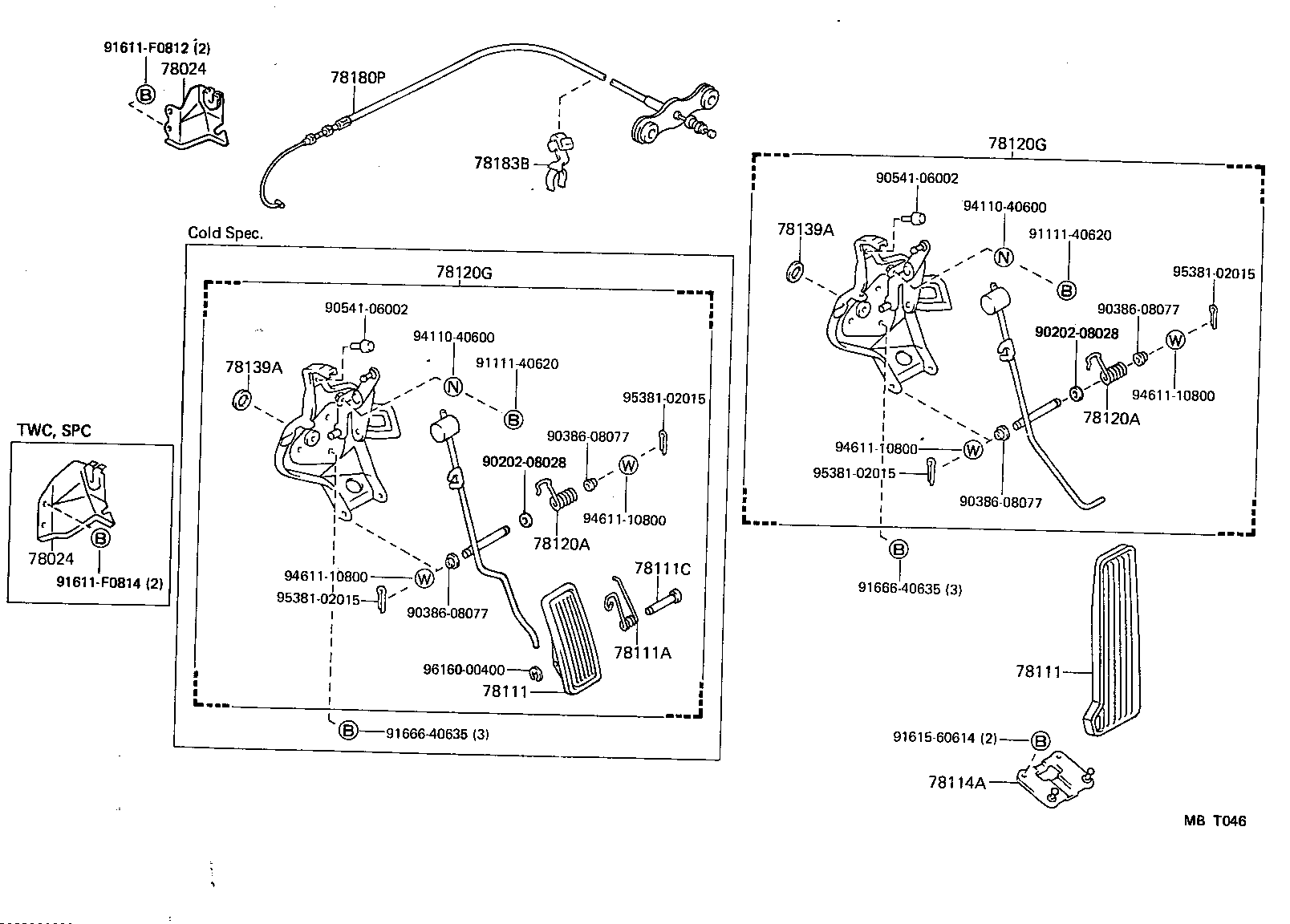 78120-30640 ROD ASSY, ACCELERATOR PEDAL product image
