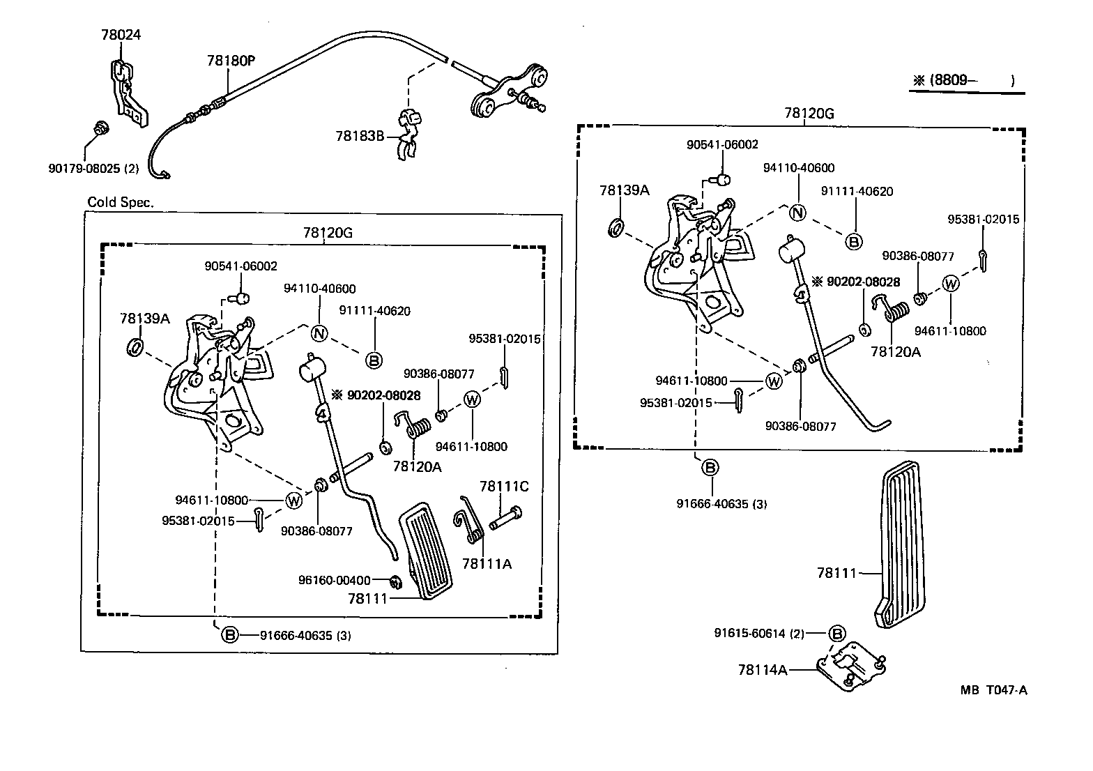 78120-30640 ROD ASSY, ACCELERATOR PEDAL product image