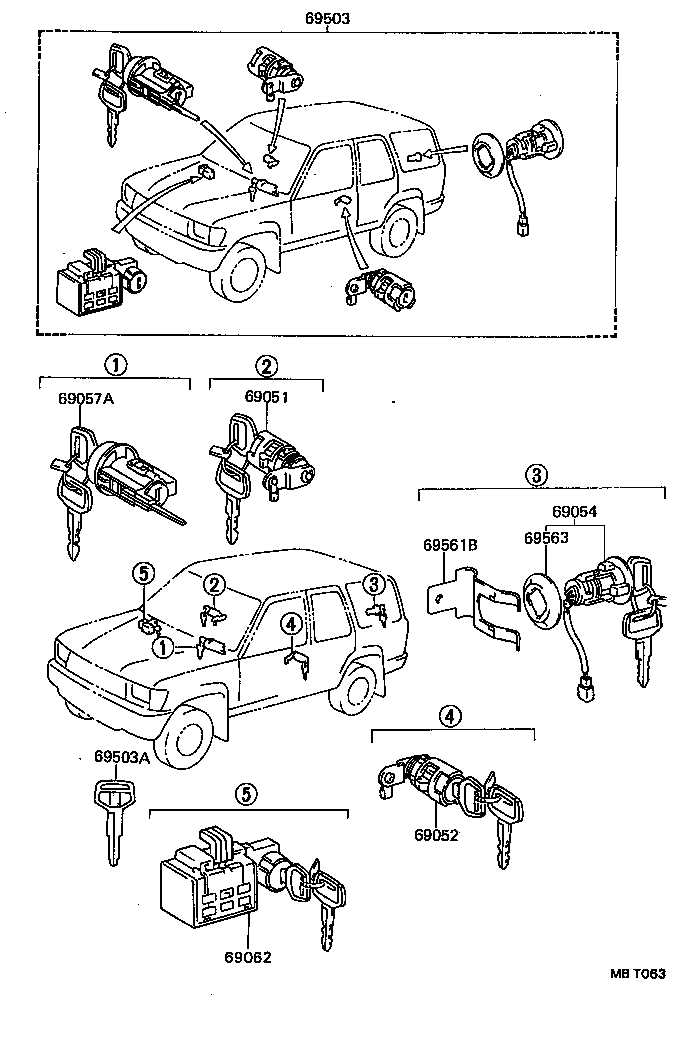 69005-35270 CYLINDER SET, LOCK product image
