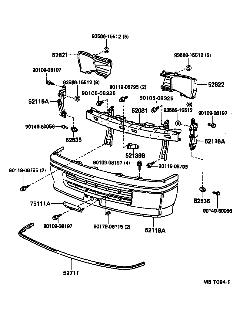 52115-95J02 SUPPORT, FRONT BUMPER SIDE, RH product image