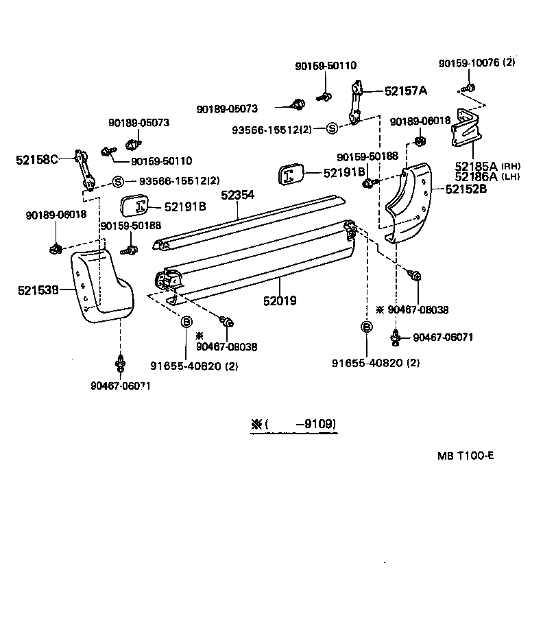 52019-95J32 BAR SUB-ASSY, REAR BUMPER product image