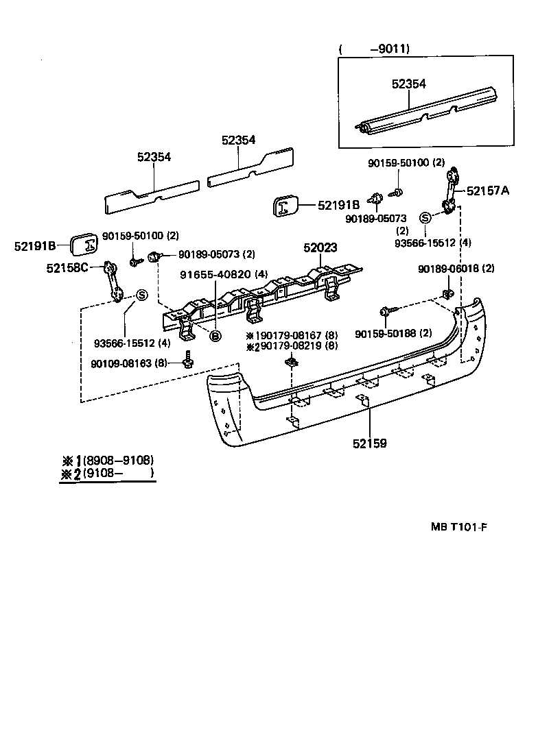 52019-95J32 BAR SUB-ASSY, REAR BUMPER product image